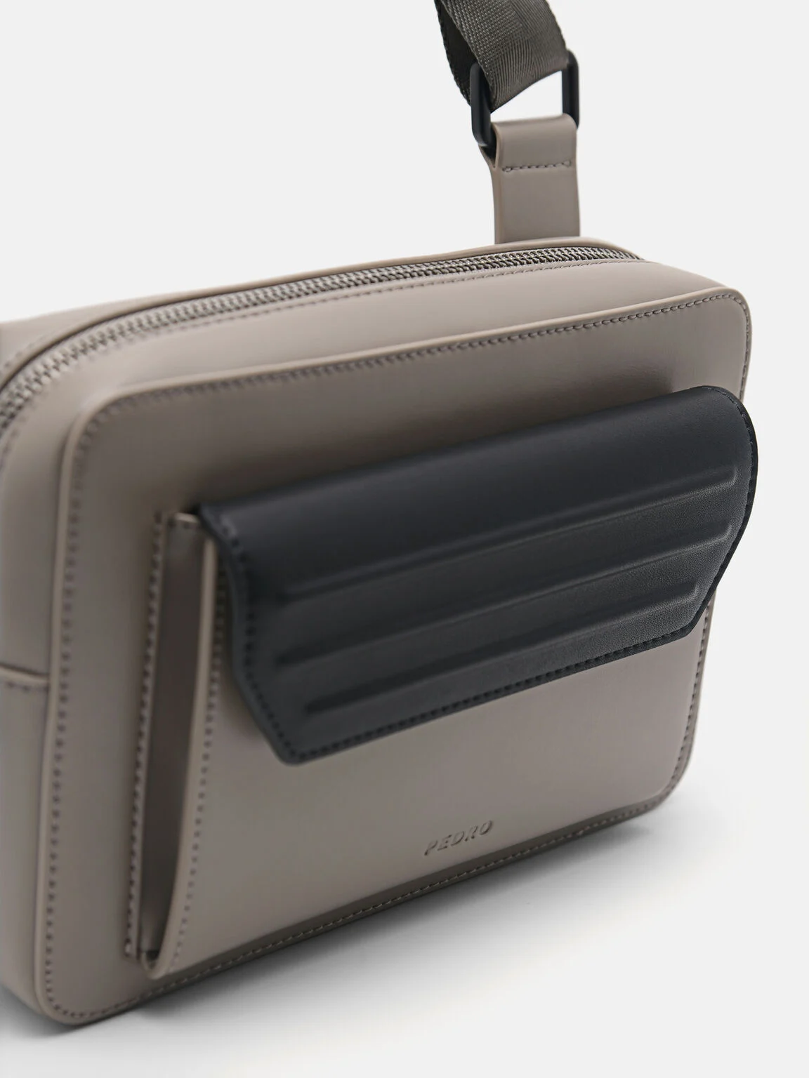 Túi đeo chéo phom chữ nhật hiện đại Sling - Nâu Xám - Ảnh 4