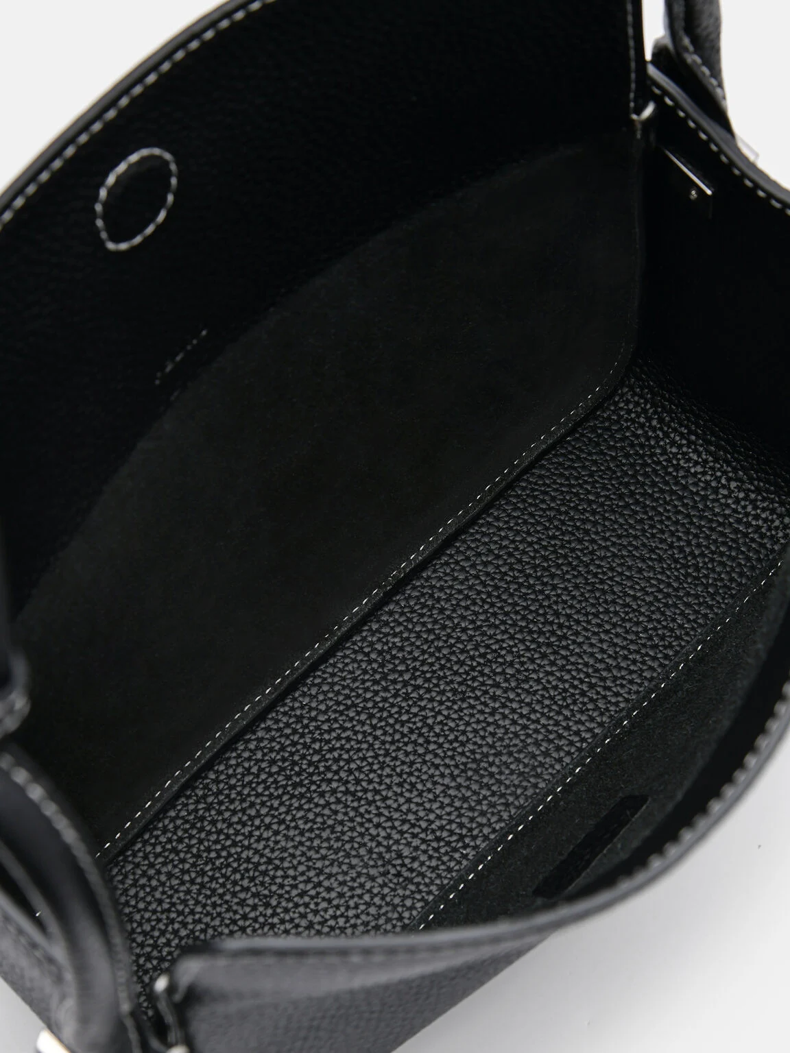 Túi đeo vai phom chữ nhật Demi Leather - Đen - Ảnh 2