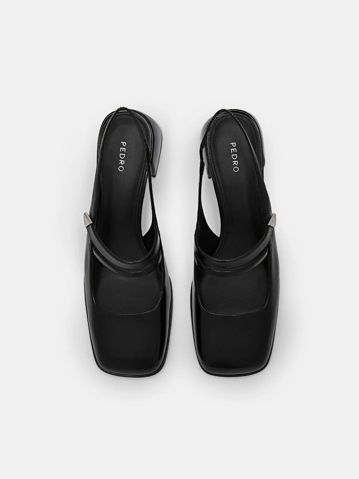 Giày sandals cao gót mũi vuông Tria - Đen - Ảnh 4