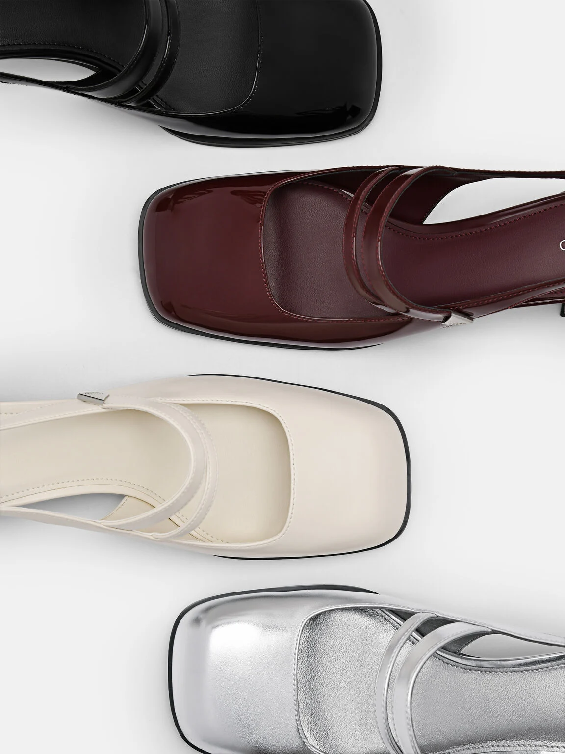 Giày sandals cao gót mũi vuông Tria - Đen - Ảnh 2