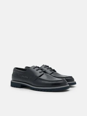 Alternative view of Giày tây mũi tròn Saxton Leather - Xanh Navy