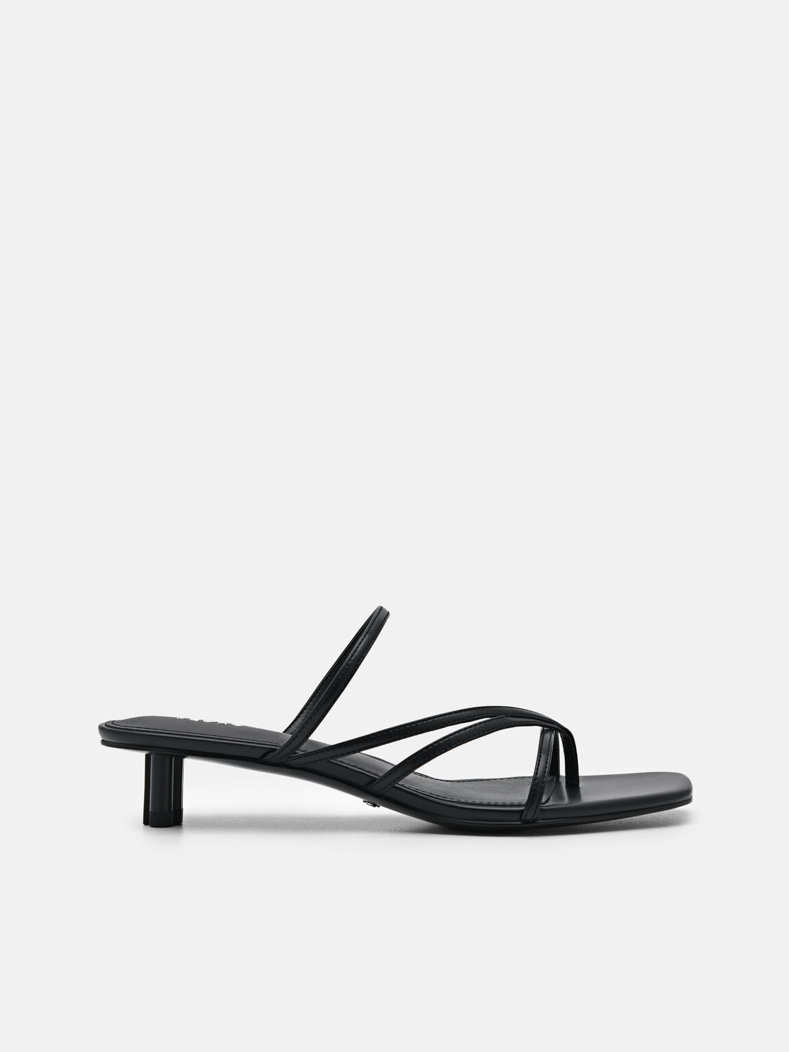 Giày mules cao gót Icon Heel - Đen