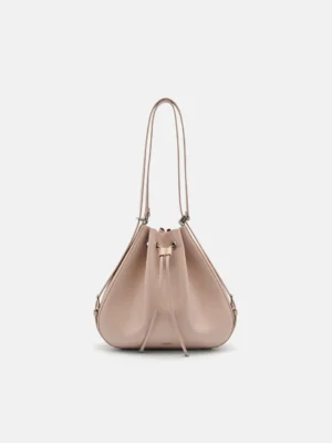 Túi rút dây hình thang Wrinkled - Nude