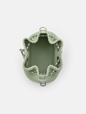 Alternative view of Túi rút dây mini Icon Raffia Mini - Xanh Lá Nhạt