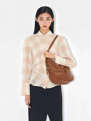 Alternative view of Túi đeo vai Icon Leather Hobo - Nâu