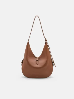 Túi đeo vai Icon Leather Hobo - Nâu