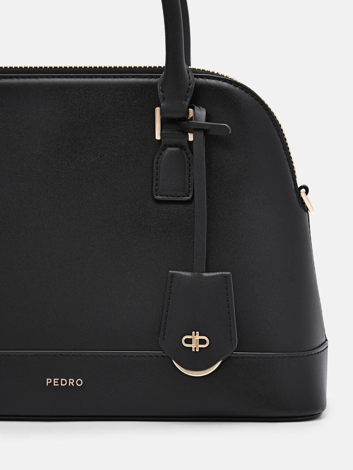 Túi xách hình thang Lucia Leather - Đen - Ảnh 3