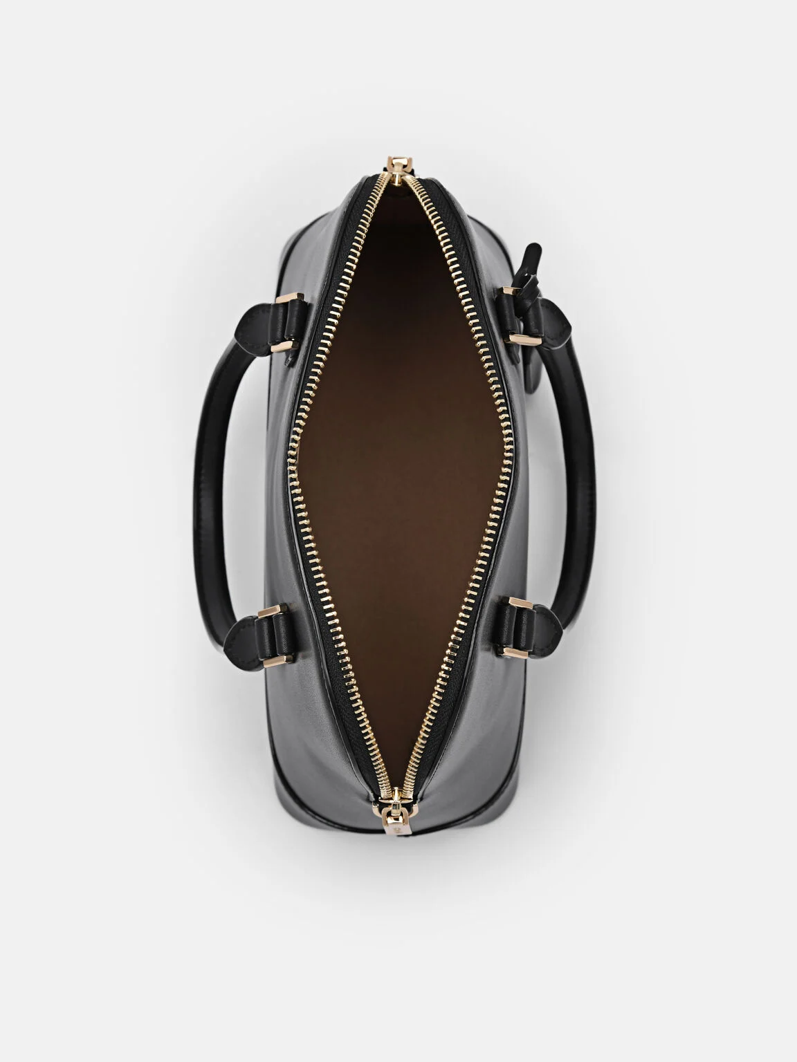 Túi xách hình thang Lucia Leather - Đen - Ảnh 2