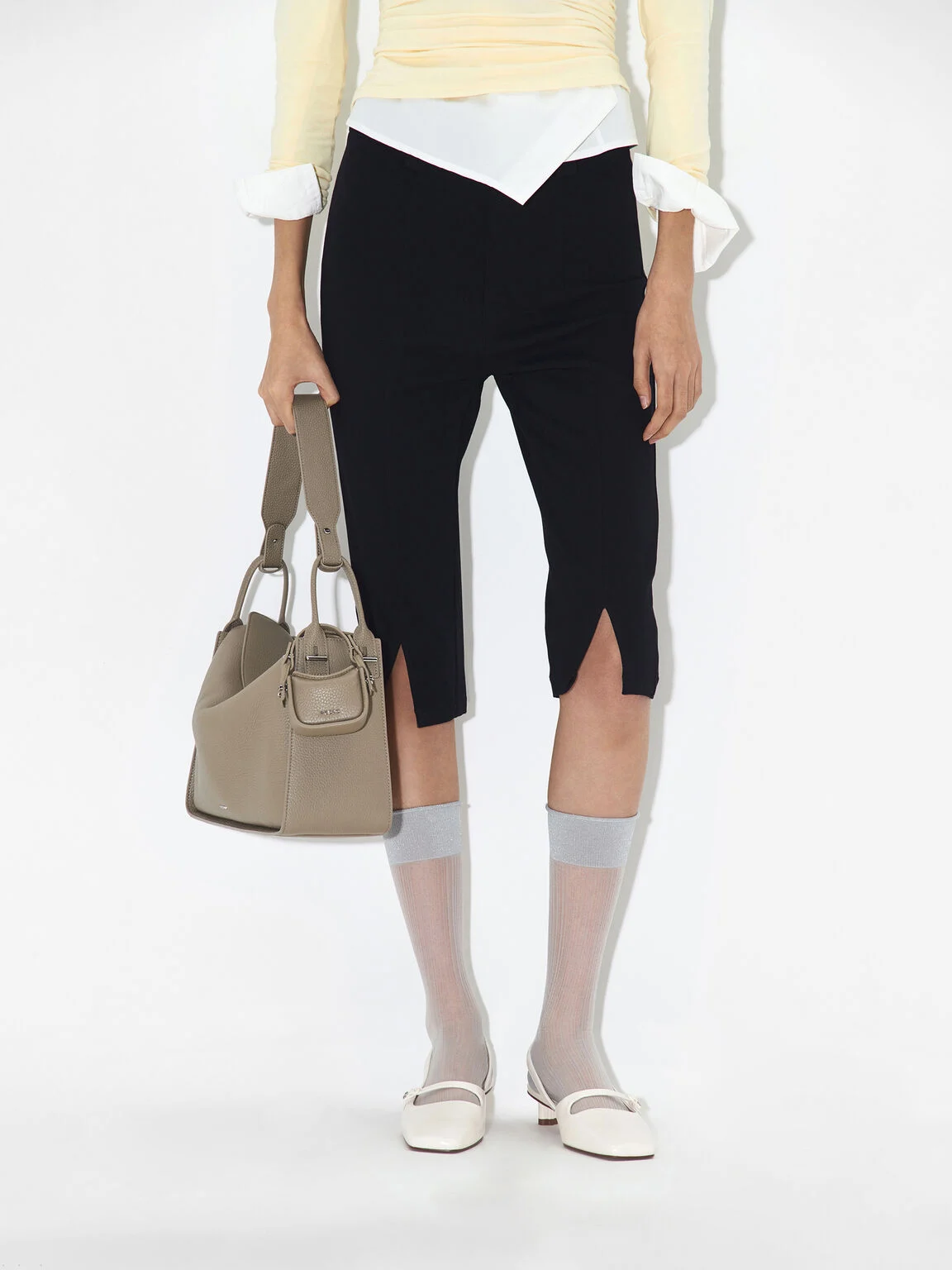 Túi đeo vai chữ nhật Demi Maxi - Nâu Xám - Ảnh 2