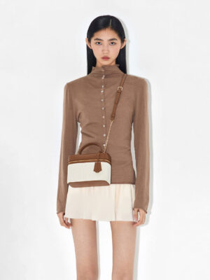 Alternative view of Túi đeo vai Ari Boxy - Rượu Cognac