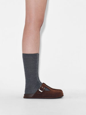 Alternative view of Giày mules đế bệt Helix - Nâu Đậm