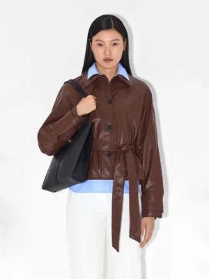 Alternative view of Túi tote phom chữ nhật Studio Leather - Đen