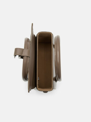 Alternative view of Túi xách nắp gập Studio Farida Leather - Nâu Xám